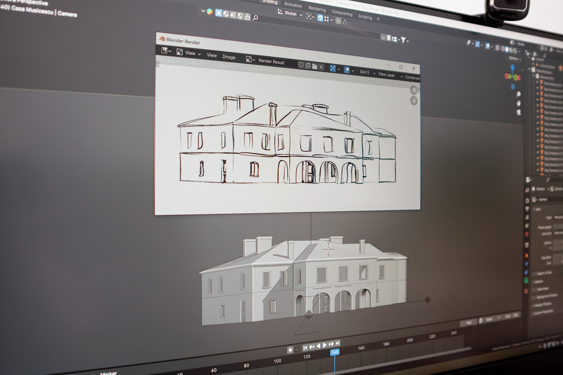 Casa Musicescu VFX and motion graphics